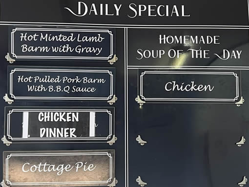 daily specials board